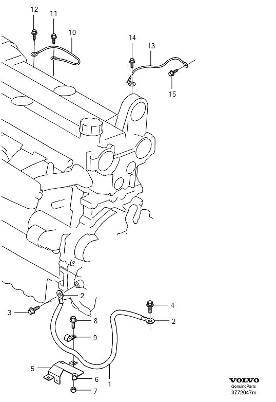 Diagram Ground lead with reinforcing bracket for your 2024 Volvo XC60   