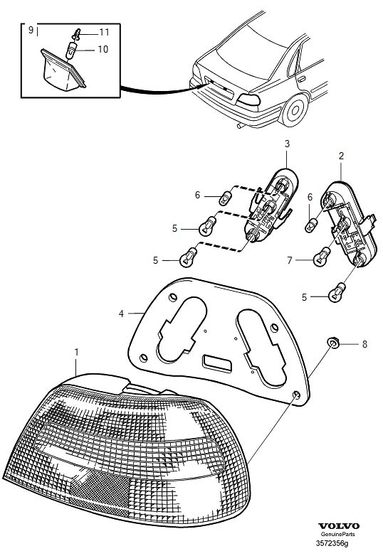 Full size assembly image of Rear lighting (1/6)