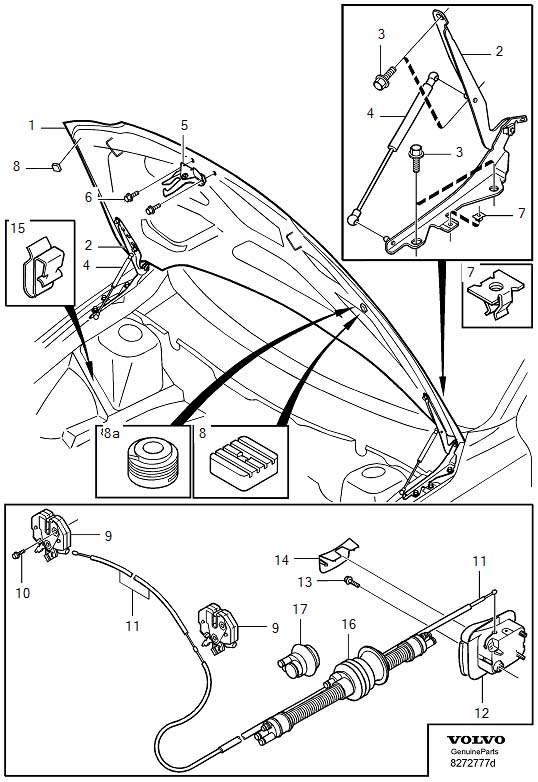 Diagram Bonnet, hood for your 2009 Volvo V70   