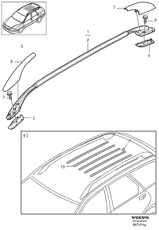 Diagram Rails for your 2023 Volvo XC90   