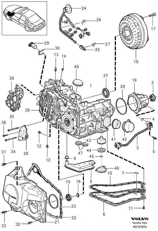 Diagram Transmission, automatic, gearbox, automatic for your 2020 Volvo XC60   