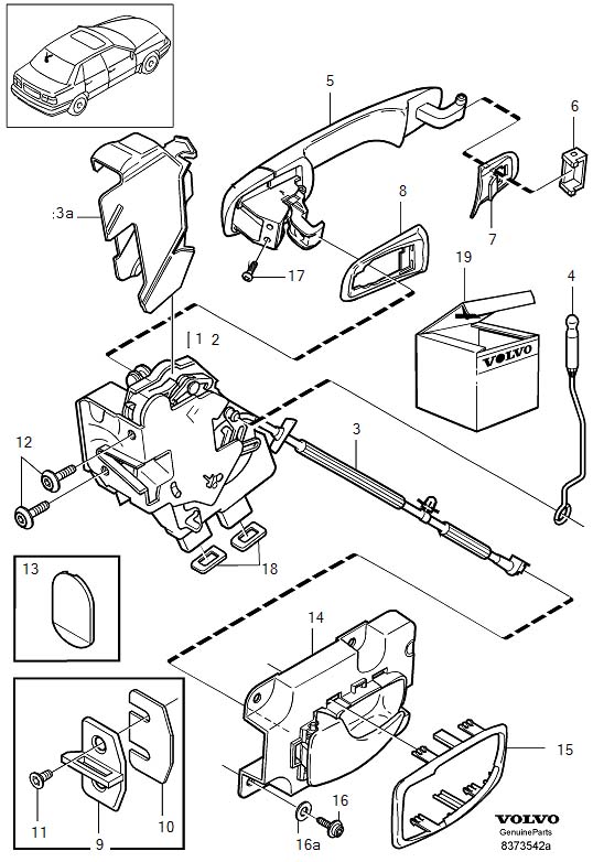 Diagram Locking system for your 2000 Volvo V70   