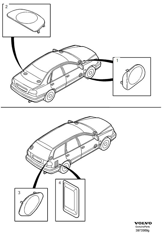 Diagram Loudspeaker grille for your 2011 Volvo S40   