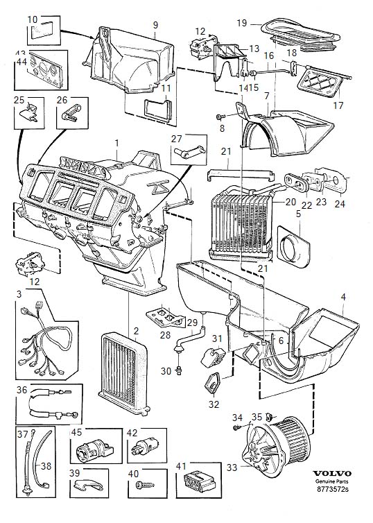 Diagram Climate unit for your 2003 Volvo V70   