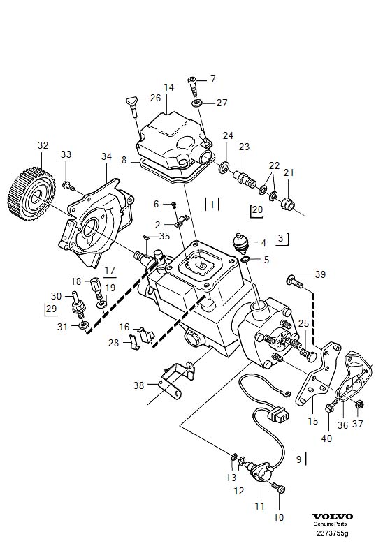 Diagram Injection pump for your Volvo