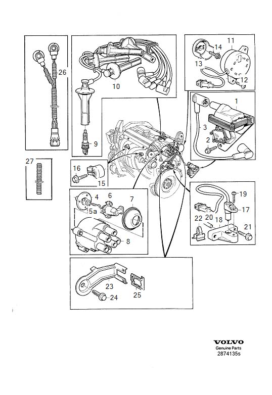 Diagram Ignition system for your 1998 Volvo V70   