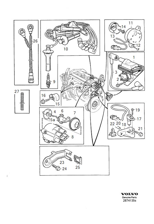 Diagram Ignition system for your Volvo V70  