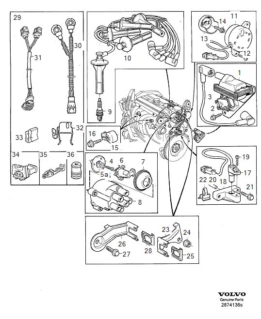 Diagram Ignition system for your 1995 Volvo 850   