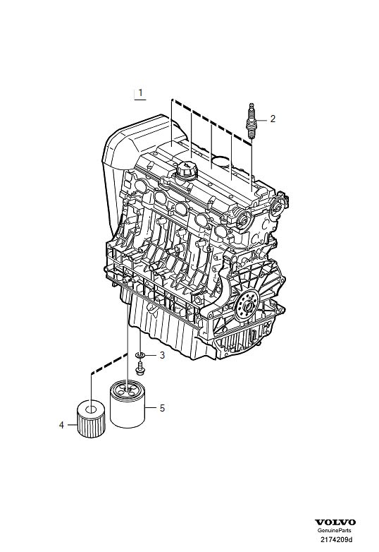 Diagram Engine for your Volvo V70  