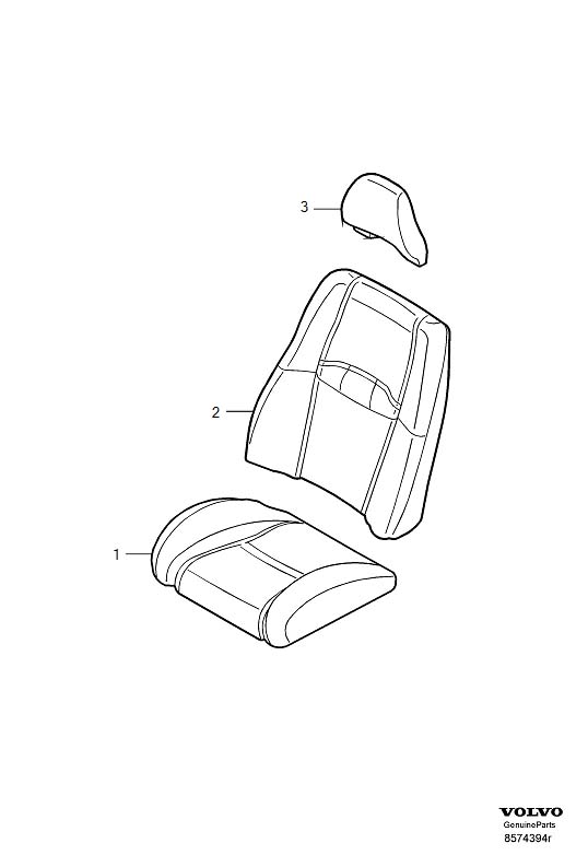 Diagram Upholstery front seat for your 2007 Volvo XC90   