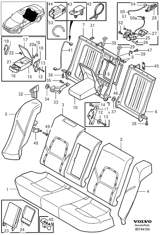 Diagram Rear seat for your 2020 Volvo XC60   