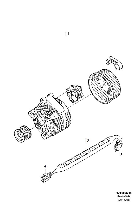 Le diagramme Alternateur executive/75th anniversary edition/elite. pour votre Volvo