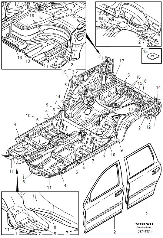 Diagram Sealing plugs for your 2006 Volvo S60   
