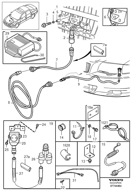 Diagram Electric engine heater for your 2024 Volvo XC60   