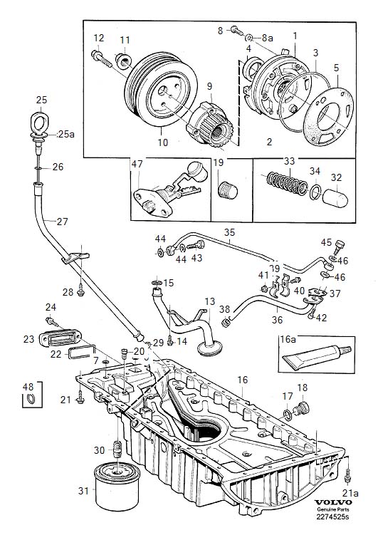 Diagram Lubricating system for your 2021 Volvo S90   