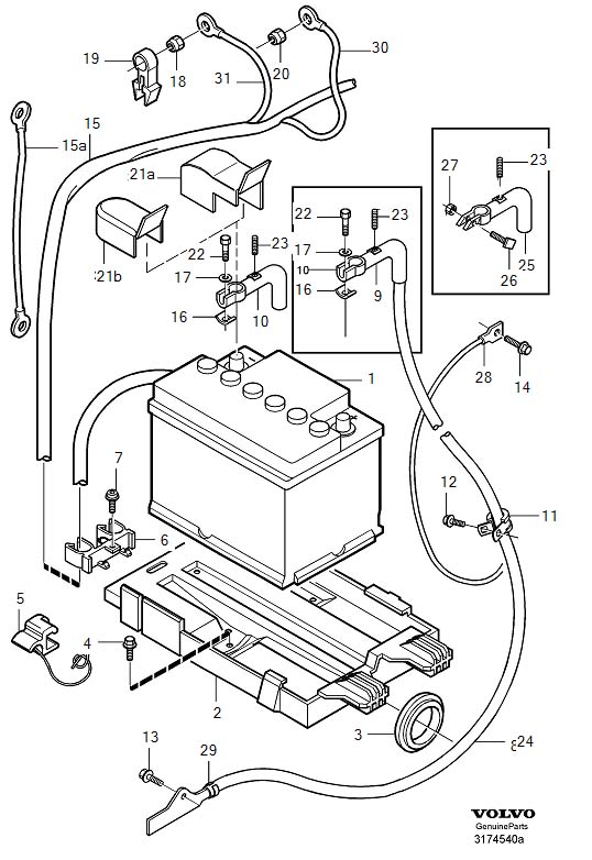 Diagram Battery for your Volvo C70  
