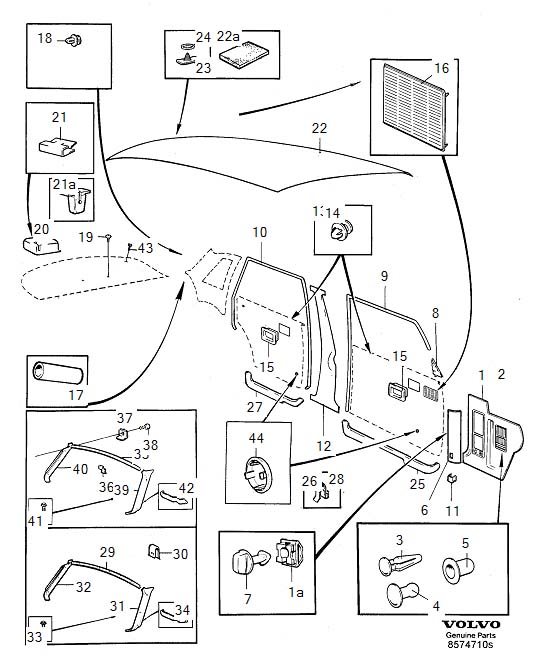 Full size assembly image of Interior trim (1/6)