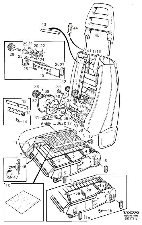 Diagram Frontseat, front seat for your Volvo S60 Cross Country  