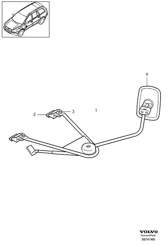 Diagram Caravan mirrors for your 2011 Volvo S60   