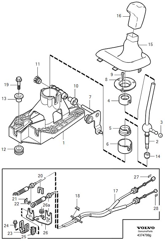Diagram Gearbox, manual for your 1999 Volvo V70   
