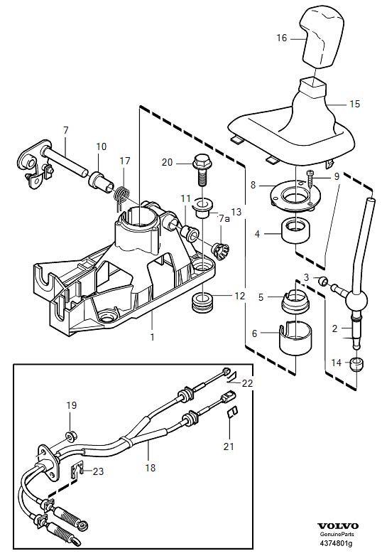 Diagram Gearbox, manual for your 2013 Volvo S60   