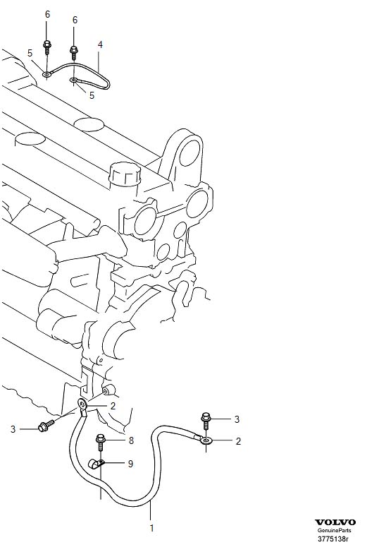 Diagram Ground lead engine compartment for your 2024 Volvo XC60   