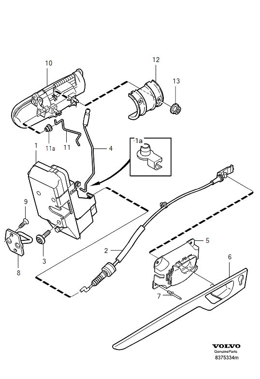 Diagram Locking system for your Volvo V70  