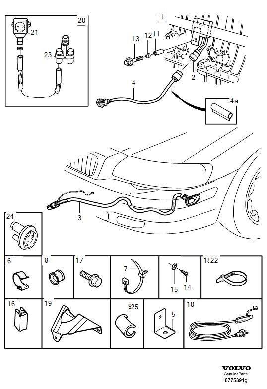 Diagram Electric engine heater for your 2003 Volvo S40   