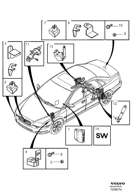 Diagram Active chassis for your 2002 Volvo V70   