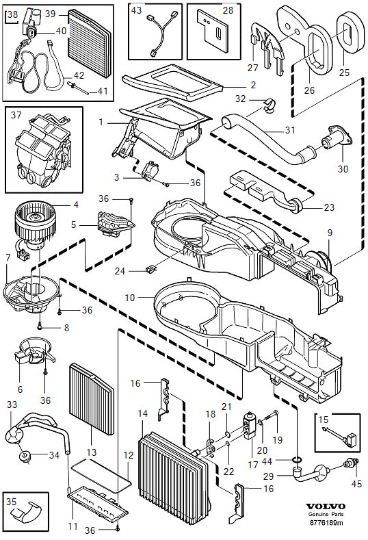 Diagram Climate unit for your 2010 Volvo S40   