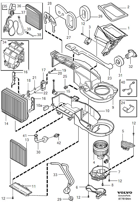 Diagram Climate unit for your 2015 Volvo XC60   