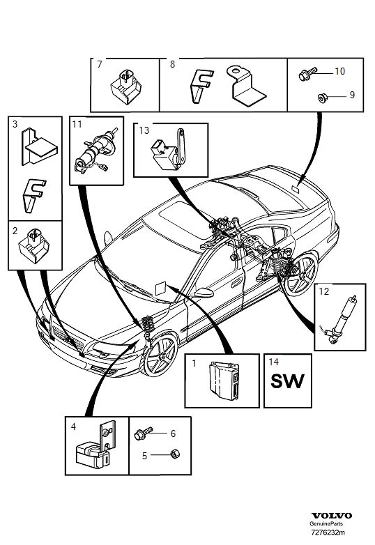 Diagram Active chassis for your 2002 Volvo V70   