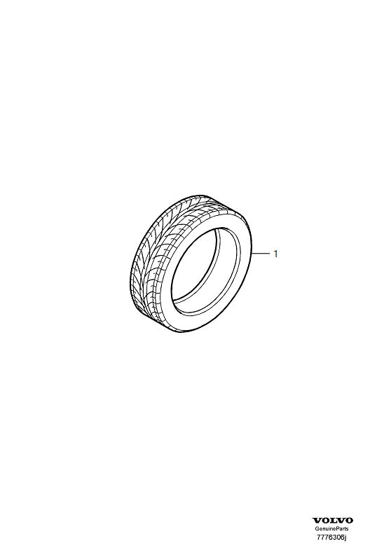 Diagram Tire, tyre for your Volvo XC60  