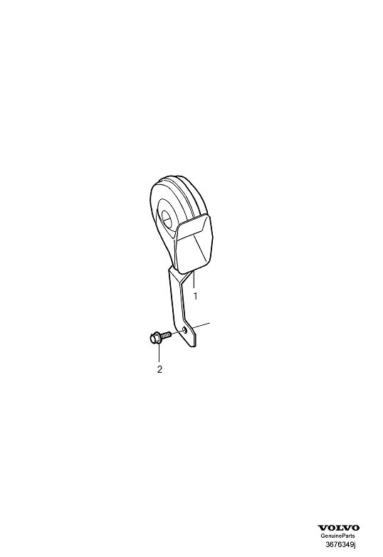 Full size assembly image of Horn and mounting (1/6)