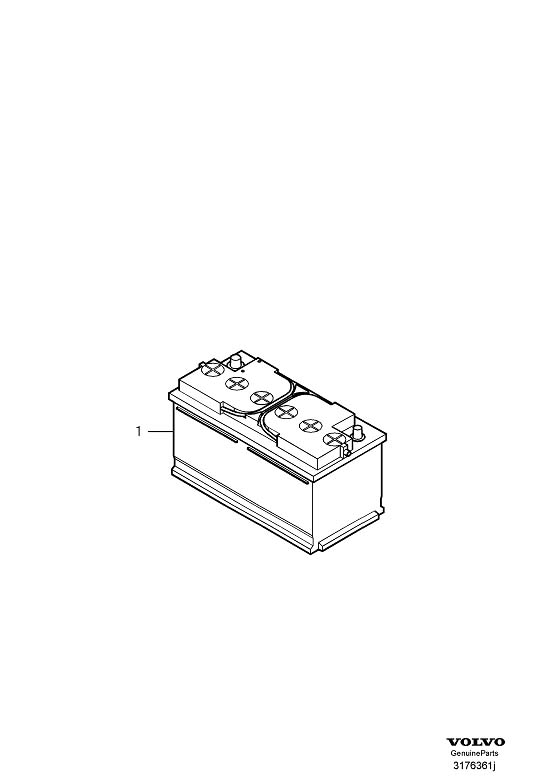 Diagram Battery for your 2009 Volvo XC70   