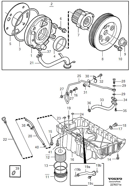 Diagram Lubricating system for your 2022 Volvo XC60   