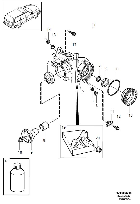Diagram Bevel gear, Angle gear for your 2023 Volvo XC60   