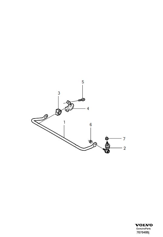 Diagram Anti-roll bar rear for your Volvo