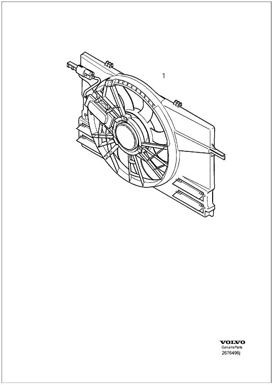 Diagram Fan and fan shroud for your Volvo C30  