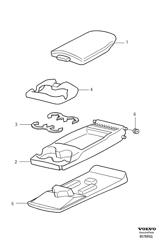 Diagram Armrest rear seat for your Volvo