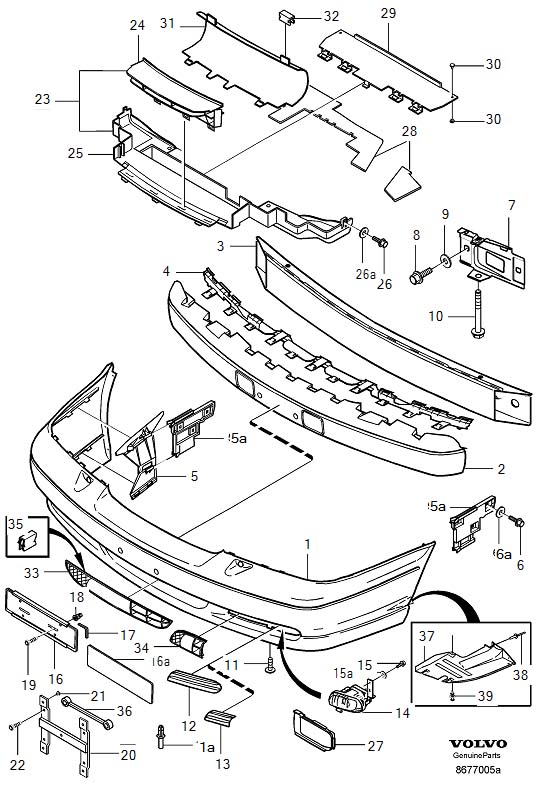 Diagram Front bumper, spoiler for your 2007 Volvo C30   