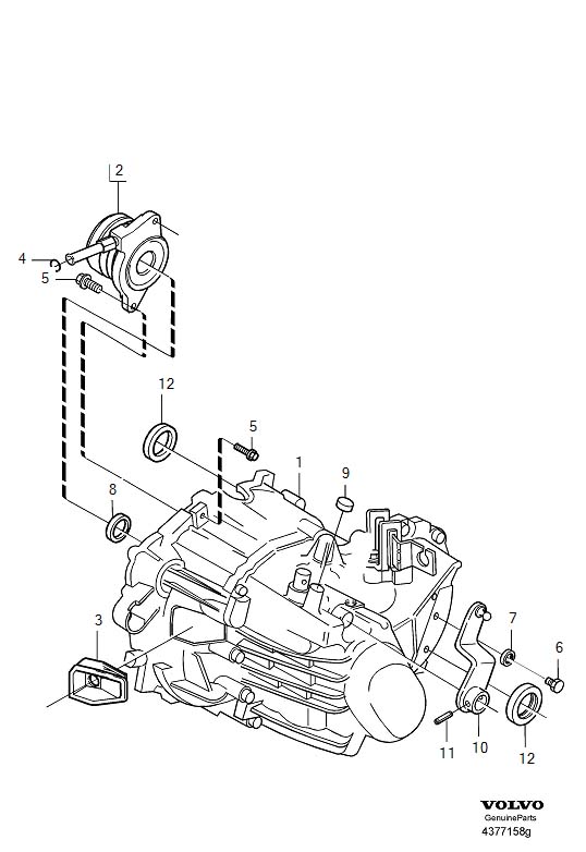Diagram Gearbox, manual for your 2004 Volvo S40   