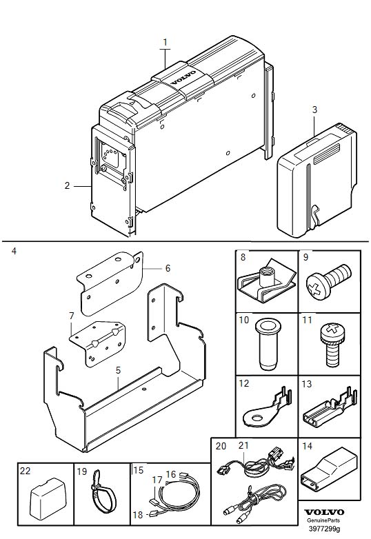 Le diagramme Lecteur cd 6 cd. pour votre 2009 Volvo XC90   