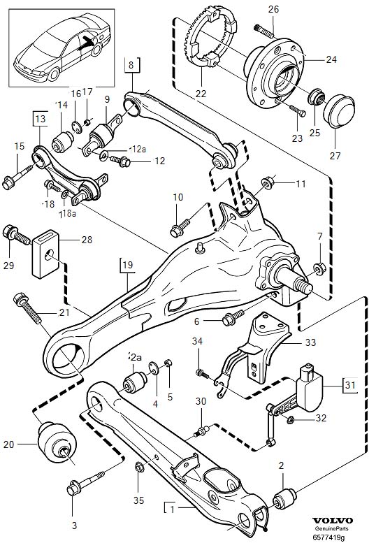 Full size assembly image of Rear suspension (1/6)