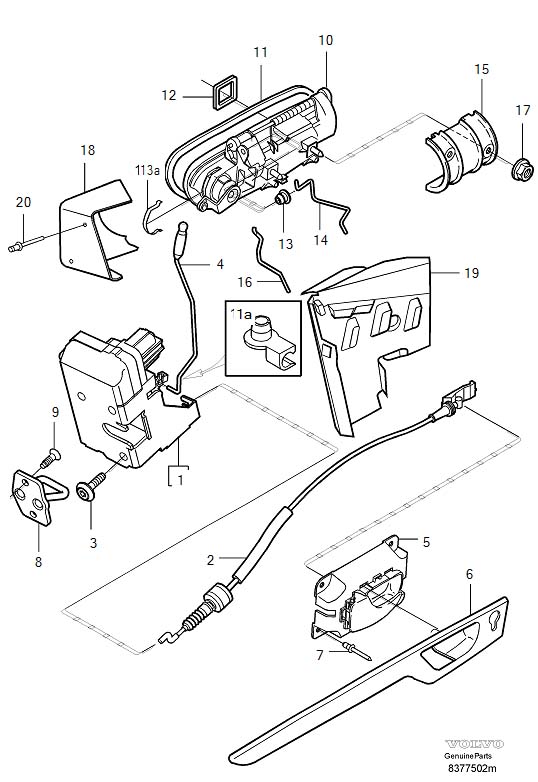 Diagram Locking system for your 2006 Volvo S60   