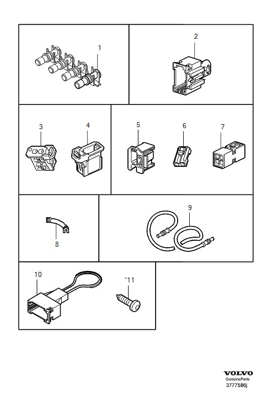 Diagram Repair kit fibre optic, repair kits for your 2008 Volvo S40   