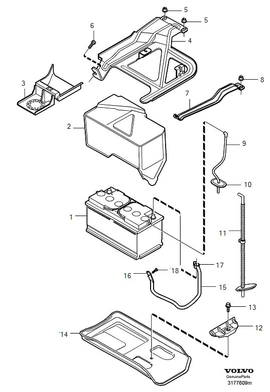 Diagram Battery for your Volvo S60  