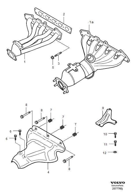 Diagram Exhaust manifold for your 2017 Volvo XC60   