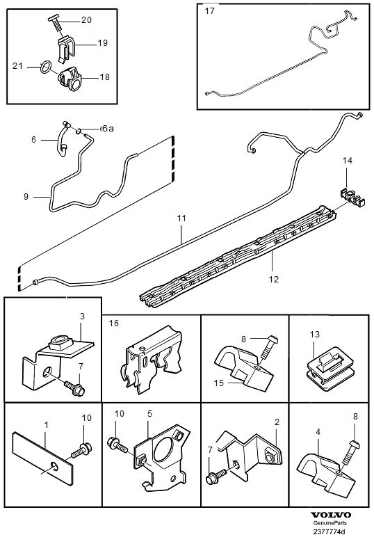 Diagram Fuel lines from tank to engine for your Volvo S60 Cross Country  