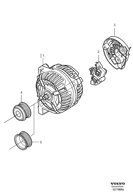 Diagram Alternator, generator (ac) for your Volvo XC90  